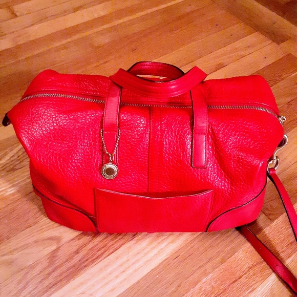 Coach Hadley Luxe Leather Bag Red Coach OS - Picture 7 of 9